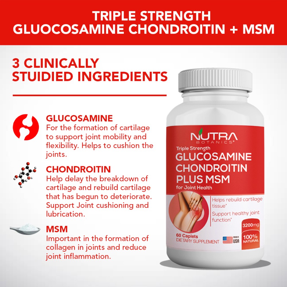 Glucosamine Chondroitin MSM Joint Supplement For Knee Pain VitaminMall